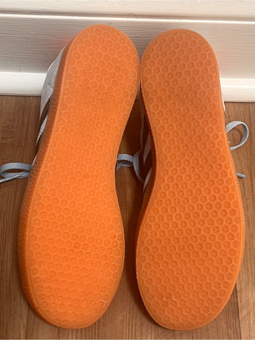adidas Gazelle Suede Sneakers - Light Blue, Black & Orange Youth 4 Women 6 - Picture 5 of 10